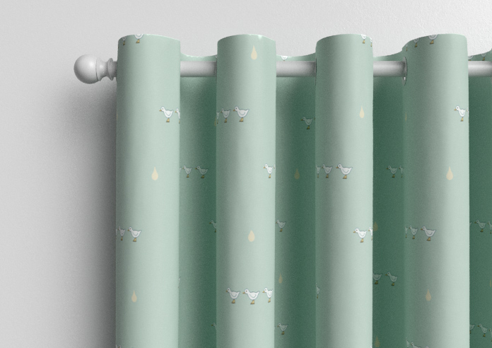 Puddle Down, Mummy Duck Egg - Made to Measure Curtains - Image 12